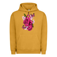 Pigment Peanut Butter Cancer Boxing Gloves with Ribbon Urban Hoodie - texasbilliewilder