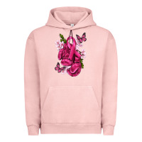 Pigment Salmon Cancer Boxing Gloves with Ribbon Urban Hoodie - texasbilliewilder