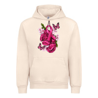 Sandshell Cancer Boxing Gloves with Ribbon Urban Hoodie - texasbilliewilder