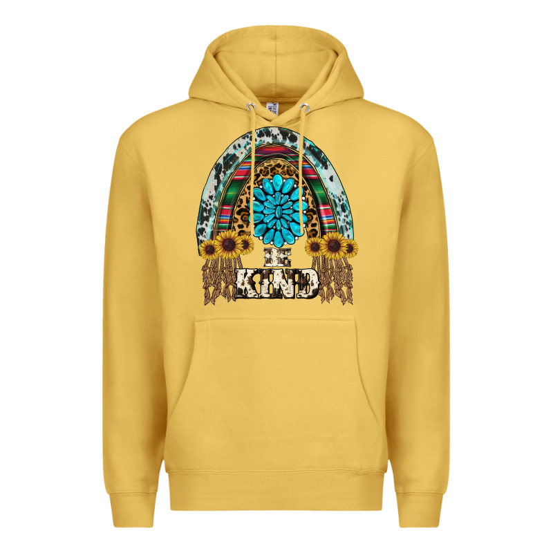 Western Rainbow  Be Kind Premium Hoodie by RanaPortraitStore | Teevron