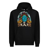 Black western rainbow  be kind Premium Hoodie - RanaPortraitStore