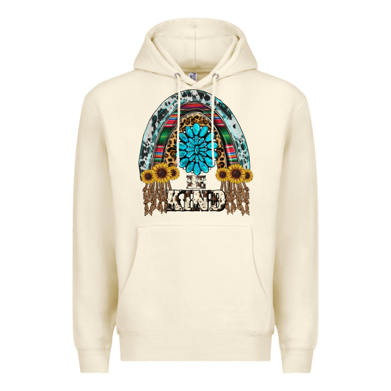Western Rainbow  Be Kind Premium Hoodie by RanaPortraitStore | Teevron
