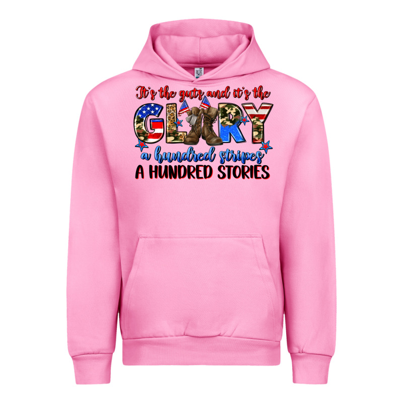 It's The Guts And It's The Glory A Hundred Stripes Urban Hoodie by Zillion Design Studio | Teevron