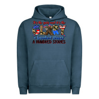 Pigment Midnight Navy it's the guts and it's the glory a hundred stripes Urban Hoodie - Zillion Design Studio