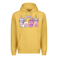 Antique Gold unicorn coffee cups Premium Hoodie - Zillion Design Studio