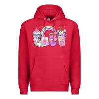 Cardinal unicorn coffee cups Premium Hoodie - Zillion Design Studio