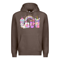 Coffee unicorn coffee cups Premium Hoodie - Zillion Design Studio