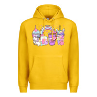 Lemon unicorn coffee cups Premium Hoodie - Zillion Design Studio
