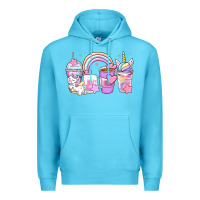 Ocean Blue unicorn coffee cups Premium Hoodie - Zillion Design Studio