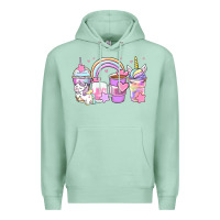 Seafoam unicorn coffee cups Premium Hoodie - Zillion Design Studio