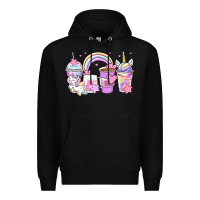 Black unicorn coffee cups Premium Hoodie - Zillion Design Studio