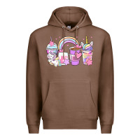 Chestnut unicorn coffee cups Premium Hoodie - Zillion Design Studio