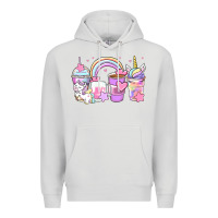 Dove Grey unicorn coffee cups Premium Hoodie - Zillion Design Studio