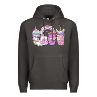 Smoke unicorn coffee cups Premium Hoodie - Zillion Design Studio