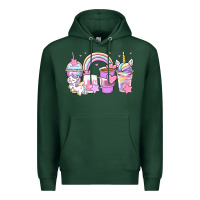 Sports Green unicorn coffee cups Premium Hoodie - Zillion Design Studio