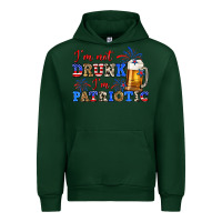 Forest Green i'm not drunk i'm patriotic zillion Urban Hoodie - Zillion Design Studio