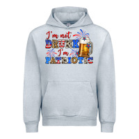 Heather Grey i'm not drunk i'm patriotic zillion Urban Hoodie - Zillion Design Studio