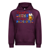 Mauve Wine i'm not drunk i'm patriotic zillion Urban Hoodie - Zillion Design Studio