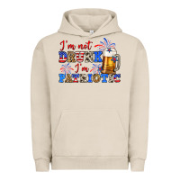 Pigment French Oak i'm not drunk i'm patriotic zillion Urban Hoodie - Zillion Design Studio