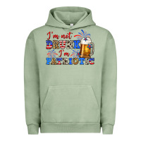 Pigment Oil Green i'm not drunk i'm patriotic zillion Urban Hoodie - Zillion Design Studio