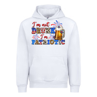 White i'm not drunk i'm patriotic zillion Urban Hoodie - Zillion Design Studio