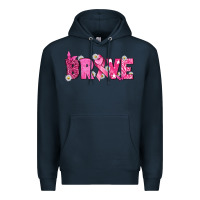 Navy Breast Cancer Brave Premium Hoodie - texasbilliewilder