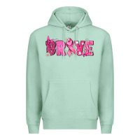Seafoam Breast Cancer Brave Premium Hoodie - texasbilliewilder