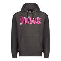 Smoke Breast Cancer Brave Premium Hoodie - texasbilliewilder