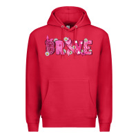 Cardinal Breast Cancer Brave Premium Hoodie - texasbilliewilder