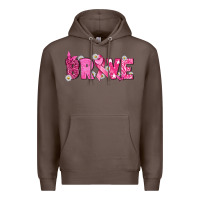 Coffee Breast Cancer Brave Premium Hoodie - texasbilliewilder