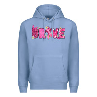 Colony Blue Breast Cancer Brave Premium Hoodie - texasbilliewilder