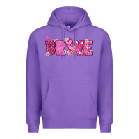 Purple Breast Cancer Brave Premium Hoodie - texasbilliewilder