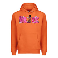 Carrot Breast Cancer Brave with Afro Woman Premium Hoodie - texasbilliewilder