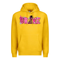 Lemon Breast Cancer Brave with Afro Woman Premium Hoodie - texasbilliewilder