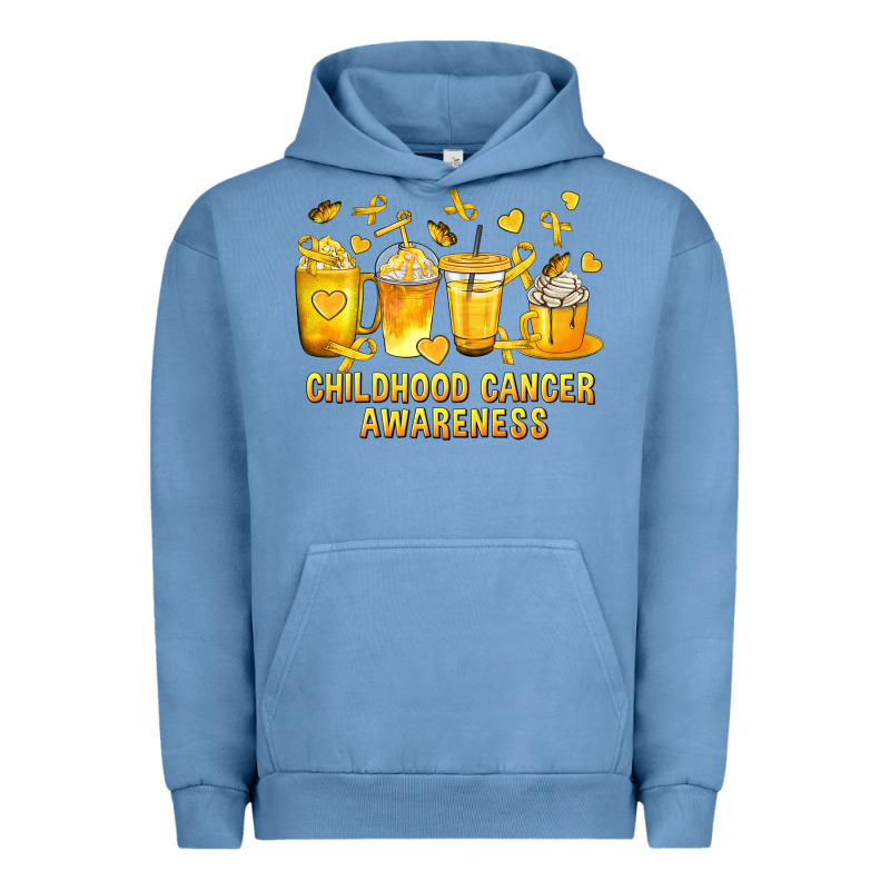 Childhood Cancer Awareness Coffee Cups Urban Hoodie by texasbilliewilder | Teevron