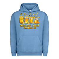 Pigment Pebble Blue Childhood Cancer Awareness Coffee Cups Urban Hoodie - texasbilliewilder
