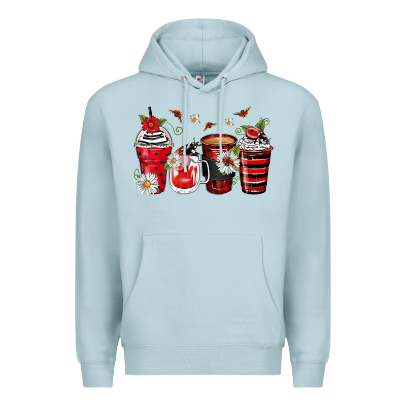 Ladybug Coffee Cups Premium Hoodie by Zillion Design Studio | Teevron