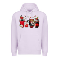 Lilac ladybug coffee cups Premium Hoodie - Zillion Design Studio