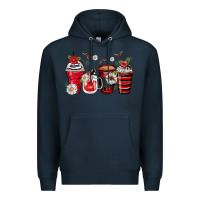 Navy ladybug coffee cups Premium Hoodie - Zillion Design Studio