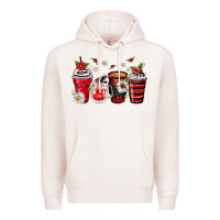 Pale Pink ladybug coffee cups Premium Hoodie - Zillion Design Studio
