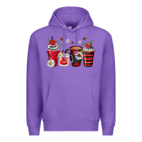 Purple ladybug coffee cups Premium Hoodie - Zillion Design Studio