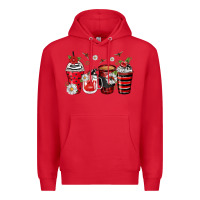 Red ladybug coffee cups Premium Hoodie - Zillion Design Studio