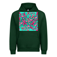 Forest Green Cancer Ribbon with Heart Urban Hoodie - texasbilliewilder