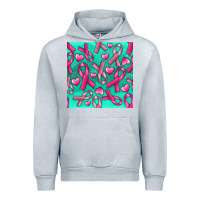 Heather Grey Cancer Ribbon with Heart Urban Hoodie - texasbilliewilder