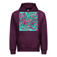 Mauve Wine Cancer Ribbon with Heart Urban Hoodie - texasbilliewilder