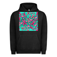 Pigment Black Cancer Ribbon with Heart Urban Hoodie - texasbilliewilder