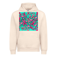 Sandshell Cancer Ribbon with Heart Urban Hoodie - texasbilliewilder