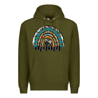Army Green western mama rainbow Premium Hoodie - RanaPortraitStore