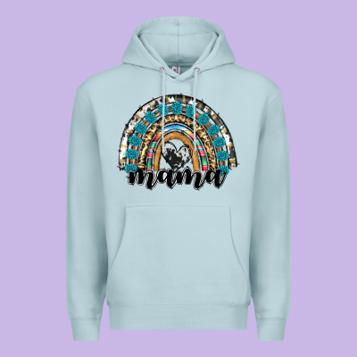 Western Mama Rainbow Premium Hoodie Designed By Ranaportraitstore