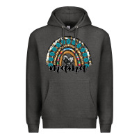 Charcoal Heather western mama rainbow Premium Hoodie - RanaPortraitStore